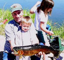 Family fishing in Idaho