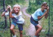 Girls hiking in the Caribou-Targhee National Forest