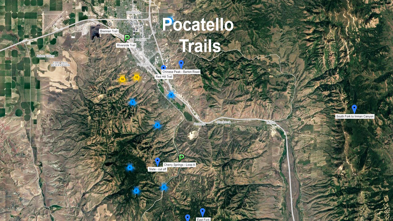 Pocatello Idaho Recreation Trails - Hike, Bike, ATV, horse trails