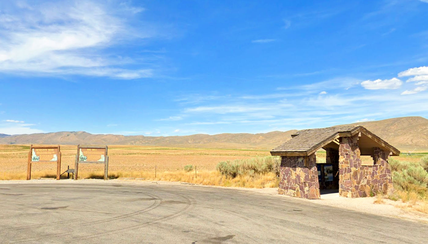 Big Hill Oregon Trail Portal marker near Montpelier Idaho