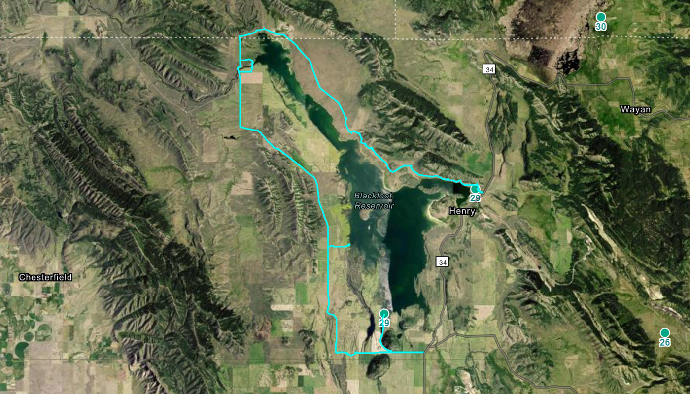 Blackfoot Reservoir Birding Route