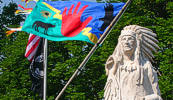Rotary International Rose Garden / Statue of Chief Pocatello