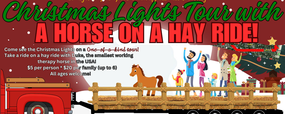 Christmas Lights Tour with a Horse on a Hay Ride annual Pocatello Idaho Tradition