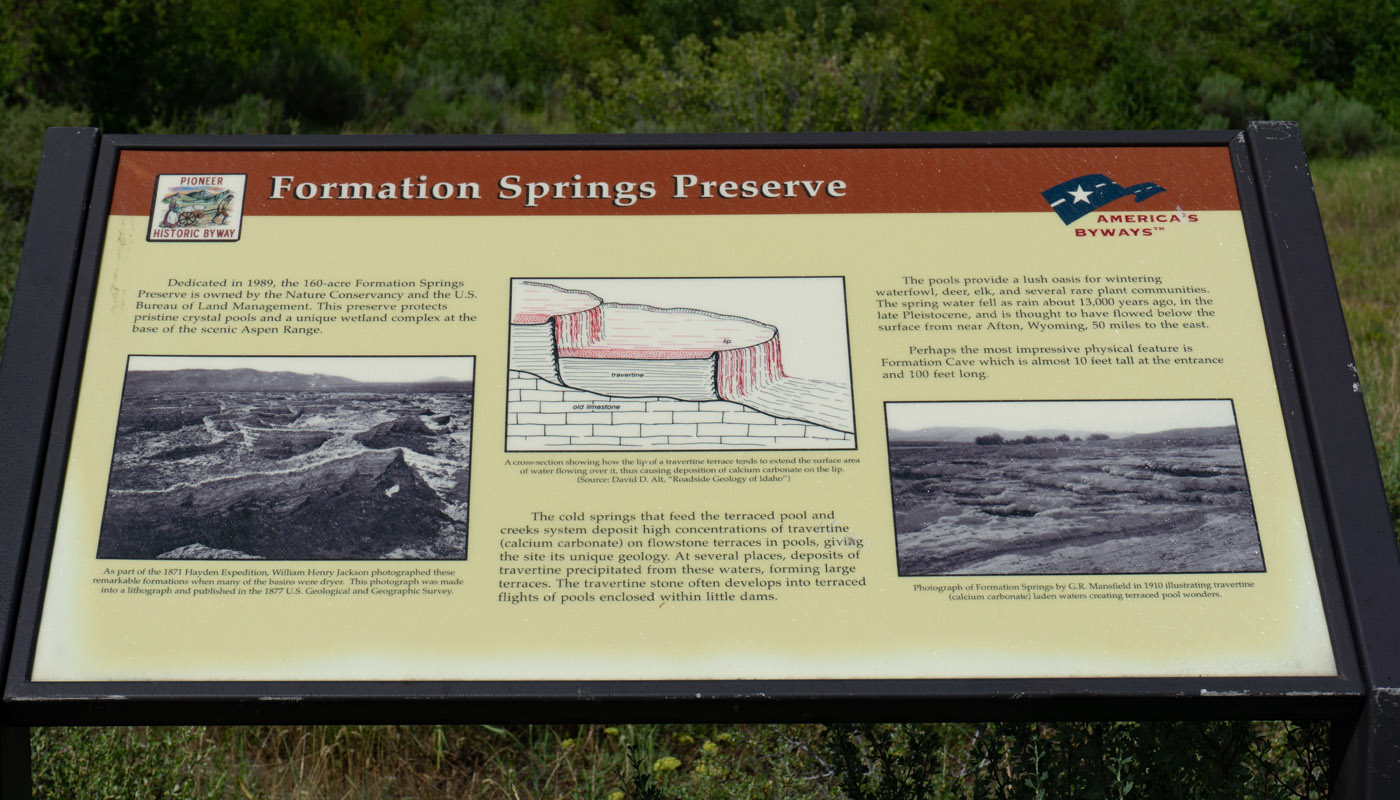 Formation Springs Preserve Interpretive Sign History