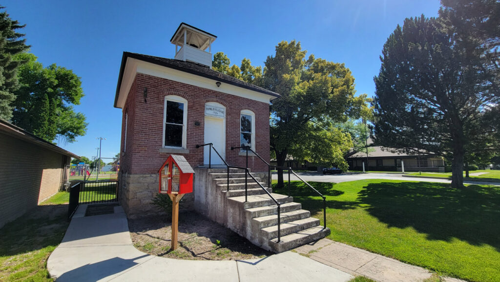 Village Hall building in the Franklin Idaho Historic District