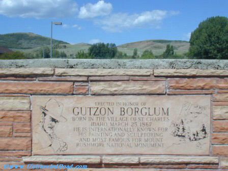 Gutzon Borglum Monument in Saint Charles Idaho