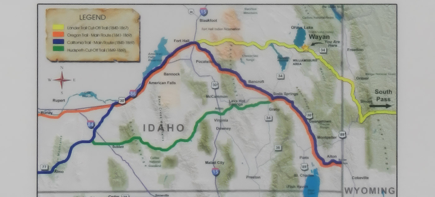 Lander Trail in Wayan Idaho. Caribou County