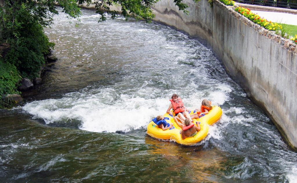 Portneuf River in Lava Hot Springs in Southeast Idaho High Country