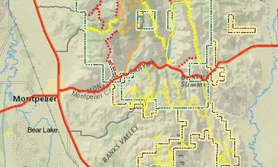 Montpelier Idaho Area Trails - Snowmobile, ATV, Bike & Hike