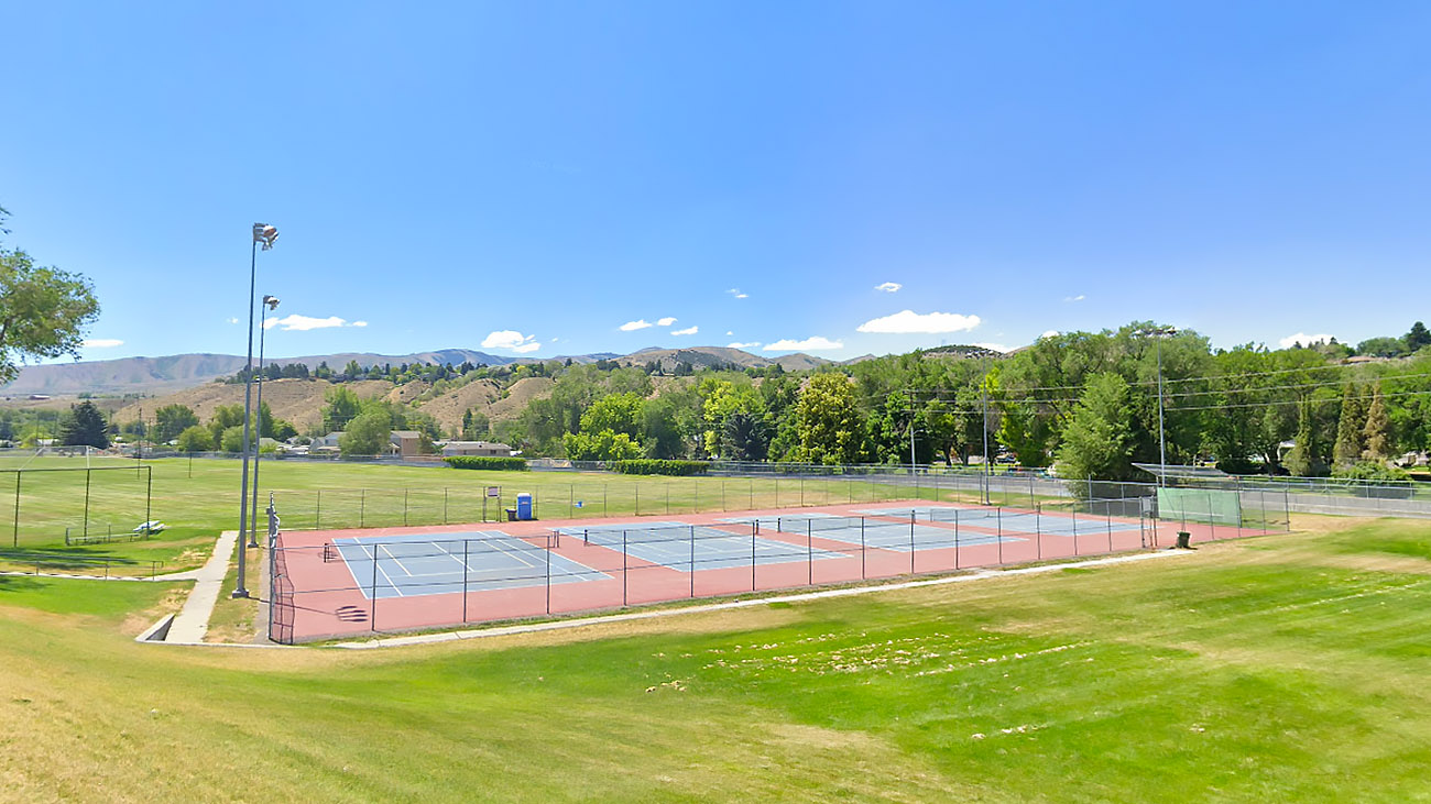 Pickleball Courts in Raymond park in Pocatello Idaho