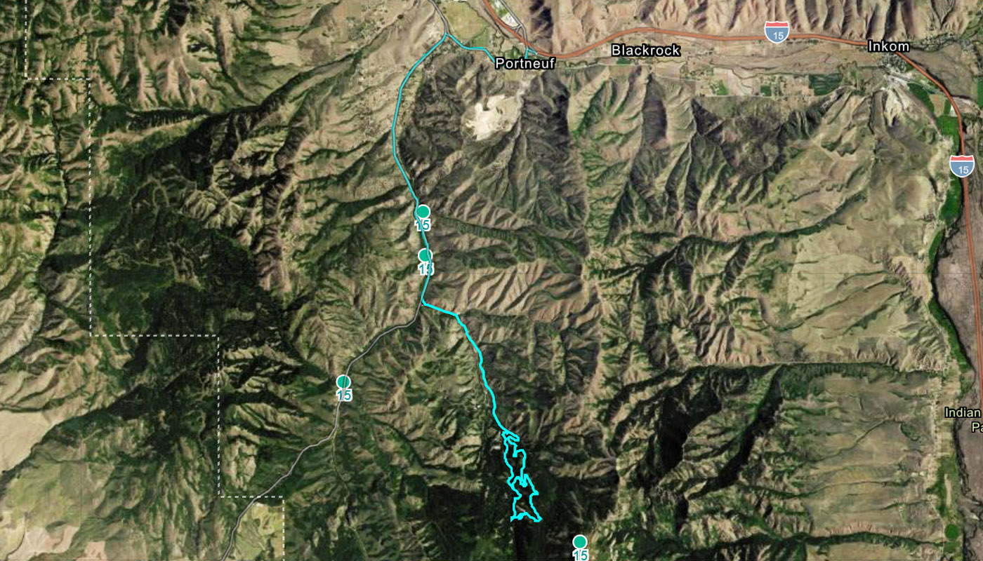 Mink Creek Birding Subloop in Scout Mountain Area near Pocatello